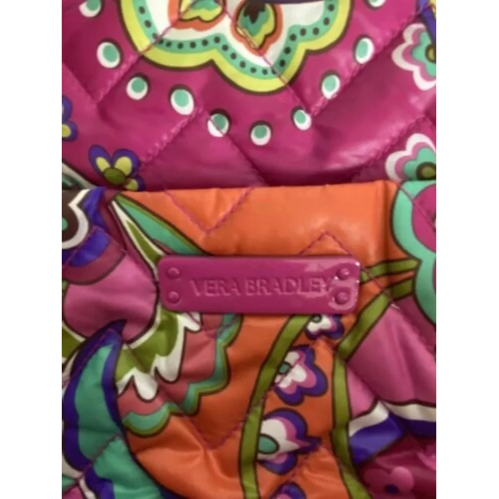 Vera Bradley Diaper Bag Stroll Along Pink Floral Shoulder Baby Bag